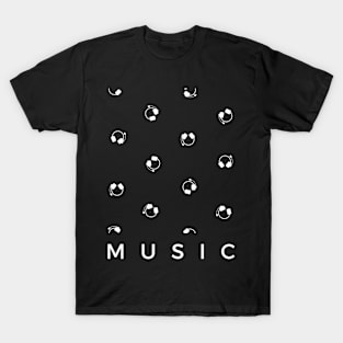 Music Headphones Pattern T-Shirt